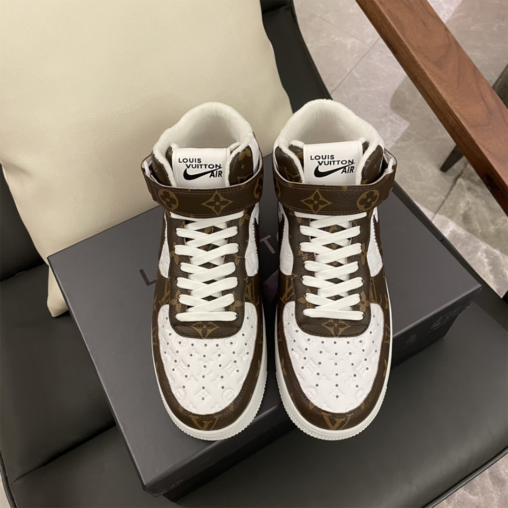 Louis Vuitton X Nike Air Force 1 Mid-Top-Monogramm-Sneaker - EUR FASHION
