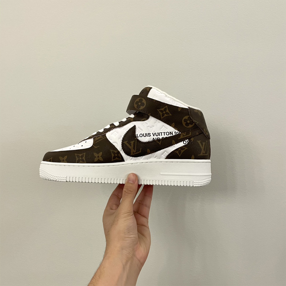 Louis Vuitton X Nike Air Force 1 Mid-Top-Monogramm-Sneaker - EUR FASHION
