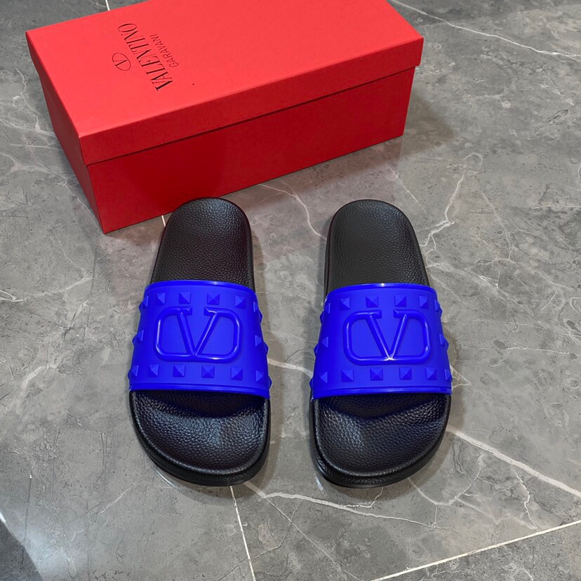Valenti Garavani Summer V Logo Singature Sandale in Blau - EUR FASHION