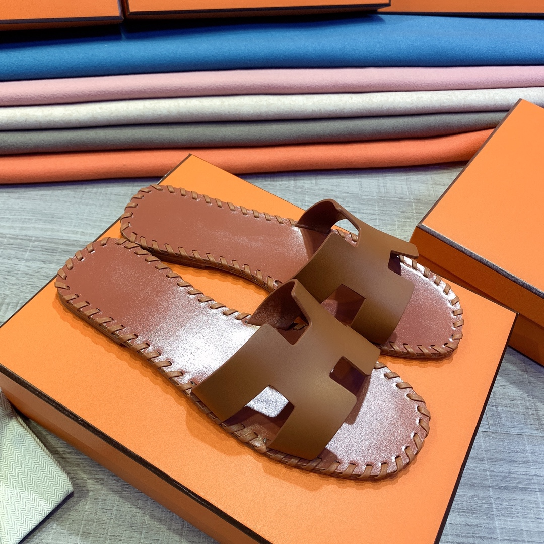 Hermès-Leder-Oran-Sandalen - EUR FASHION