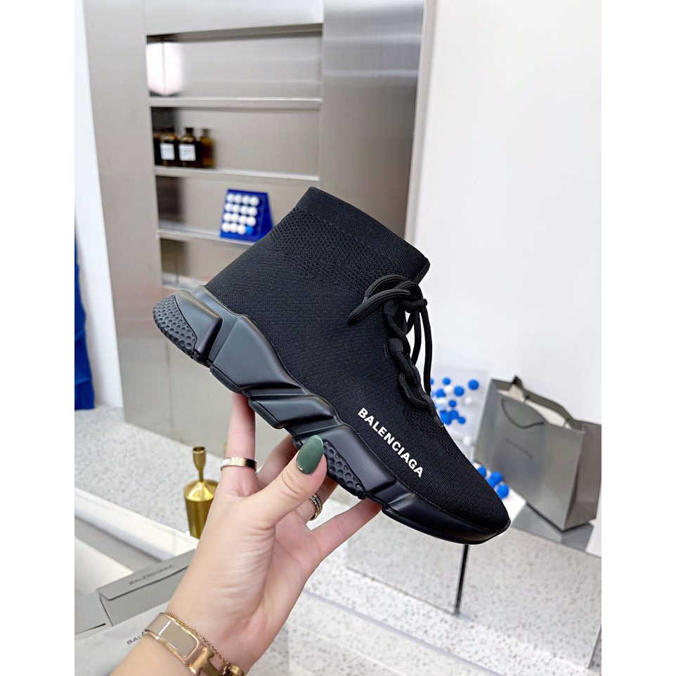 Balenciaga Speed-Schnürsneaker für Herren in Schwarz - EUR FASHION