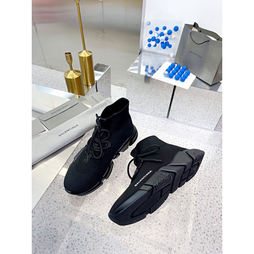 Balenciaga Speed-Schnürsneaker für Herren in Schwarz - EUR FASHION