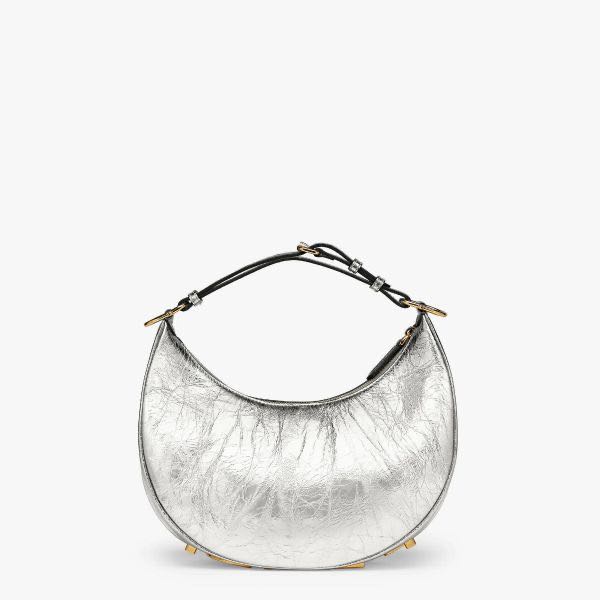 Fendi Graphy Kleine weiße Ledertasche (5–16,5–14 cm) - EUR FASHION