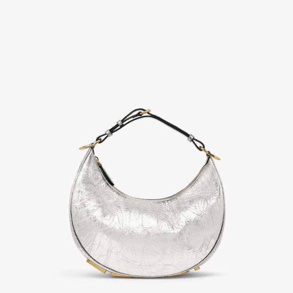 Fendi Graphy Kleine weiße Ledertasche (5–16,5–14 cm) - EUR FASHION
