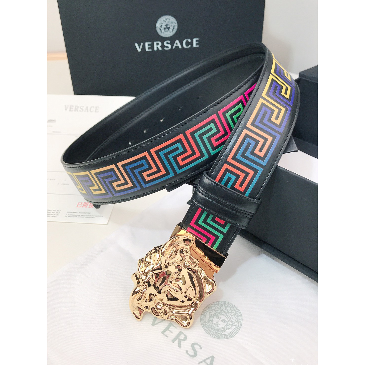 Versace Palazzo-Gürtel im Barocco-Print, 40 mm - EUR FASHION