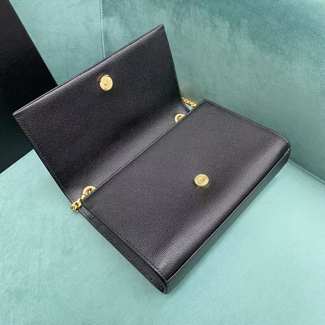 Saint Laurent Umschlagtasche in Schwarz (20–12,5–5 cm) - EUR FASHION