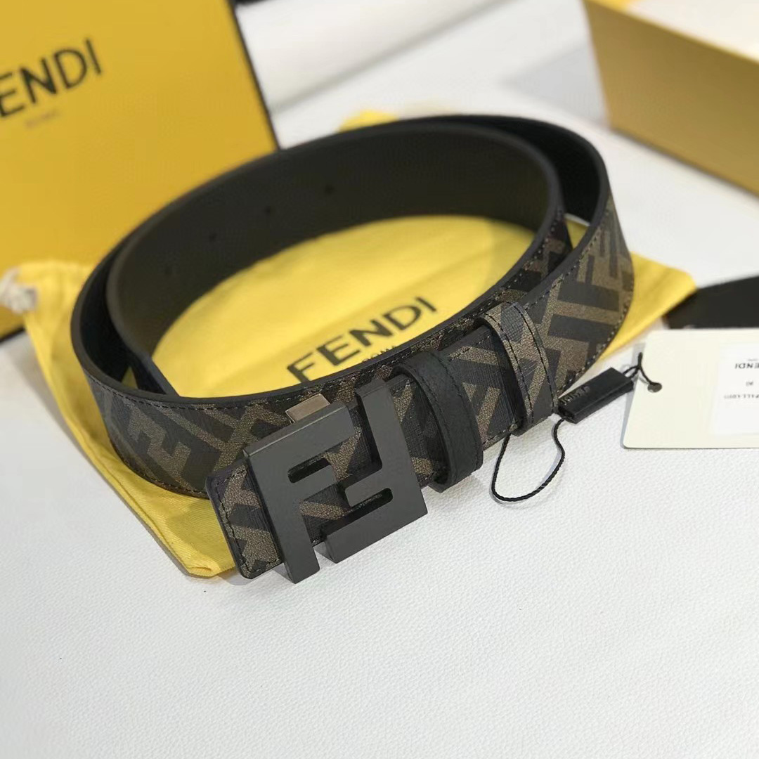 Fendi-Ledergürtel mit FF-Schnalle - EUR FASHION