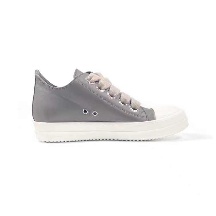 Niedrige Sneakers aus taupefarbenem Kalbsleder von Rick Owens - EUR FASHION