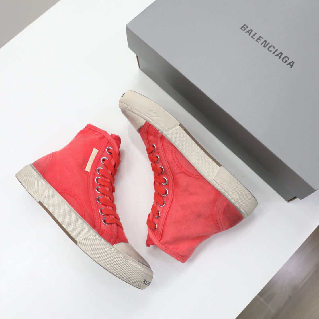 Balenciaga Paris High-Top-Sneaker für Herren in Rot - EUR FASHION