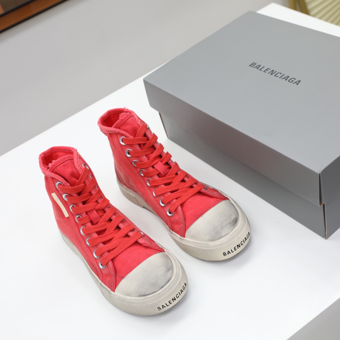 Balenciaga Paris High-Top-Sneaker für Herren in Rot - EUR FASHION