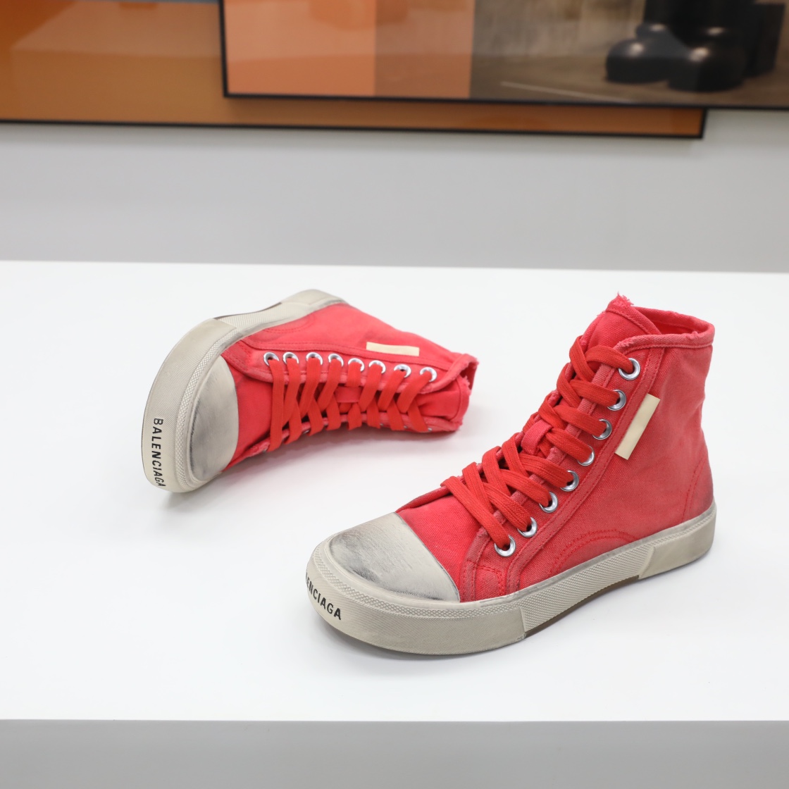 Balenciaga Paris High-Top-Sneaker für Herren in Rot - EUR FASHION