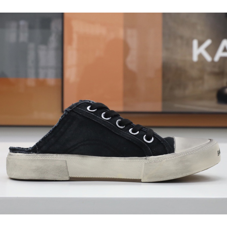 Balenciaga Herren Paris Sneaker Mule in Schwarz - EUR FASHION