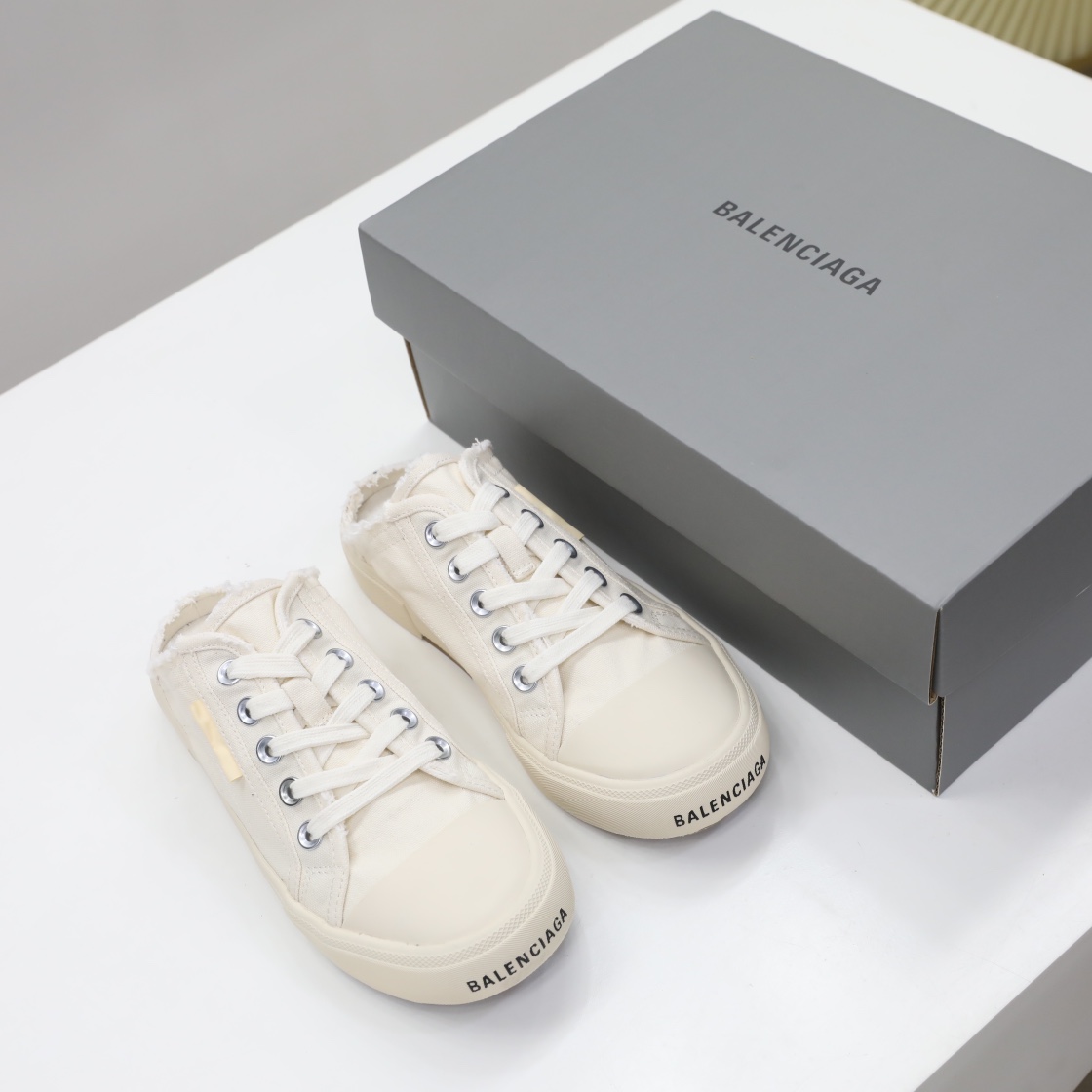 Balenciaga Herren Paris Sneaker Mule in Weiß - EUR FASHION