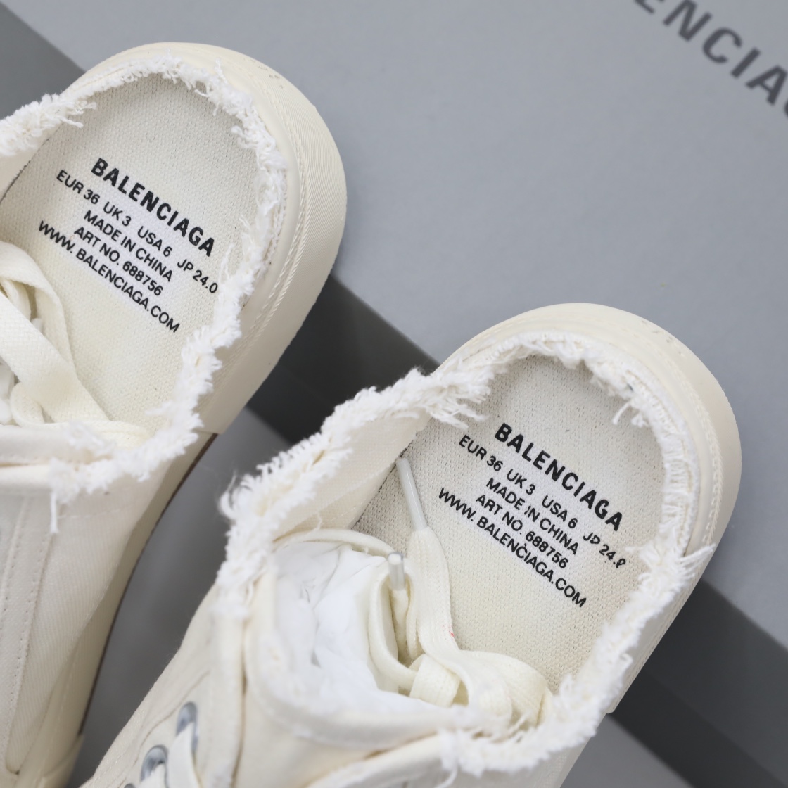 Balenciaga Herren Paris Sneaker Mule in Weiß - EUR FASHION