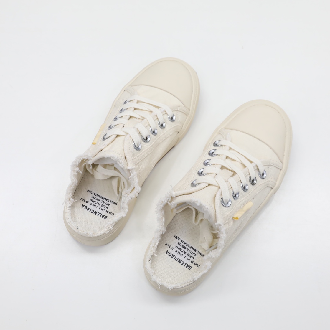 Balenciaga Herren Paris Sneaker Mule in Weiß - EUR FASHION