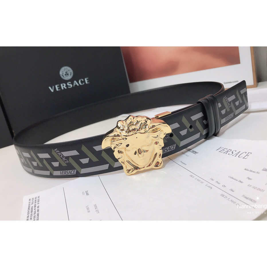 Versace La Greca-Druck 40 mm Gürtel - EUR FASHION