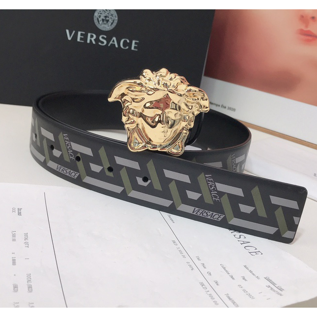 Versace La Greca-Druck 40 mm Gürtel - EUR FASHION