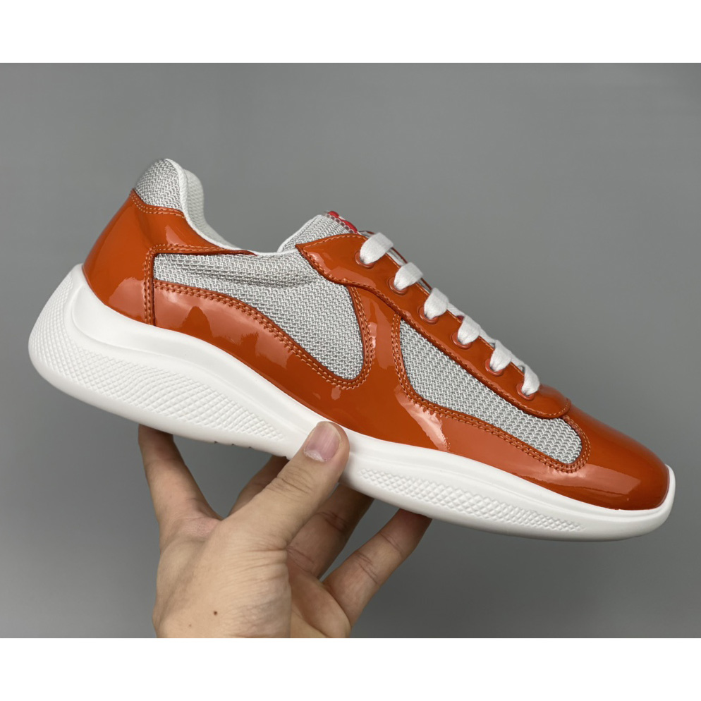 Prada America's Cup-Sneaker für Herren in Orange (nach britischer Größe) - EUR FASHION