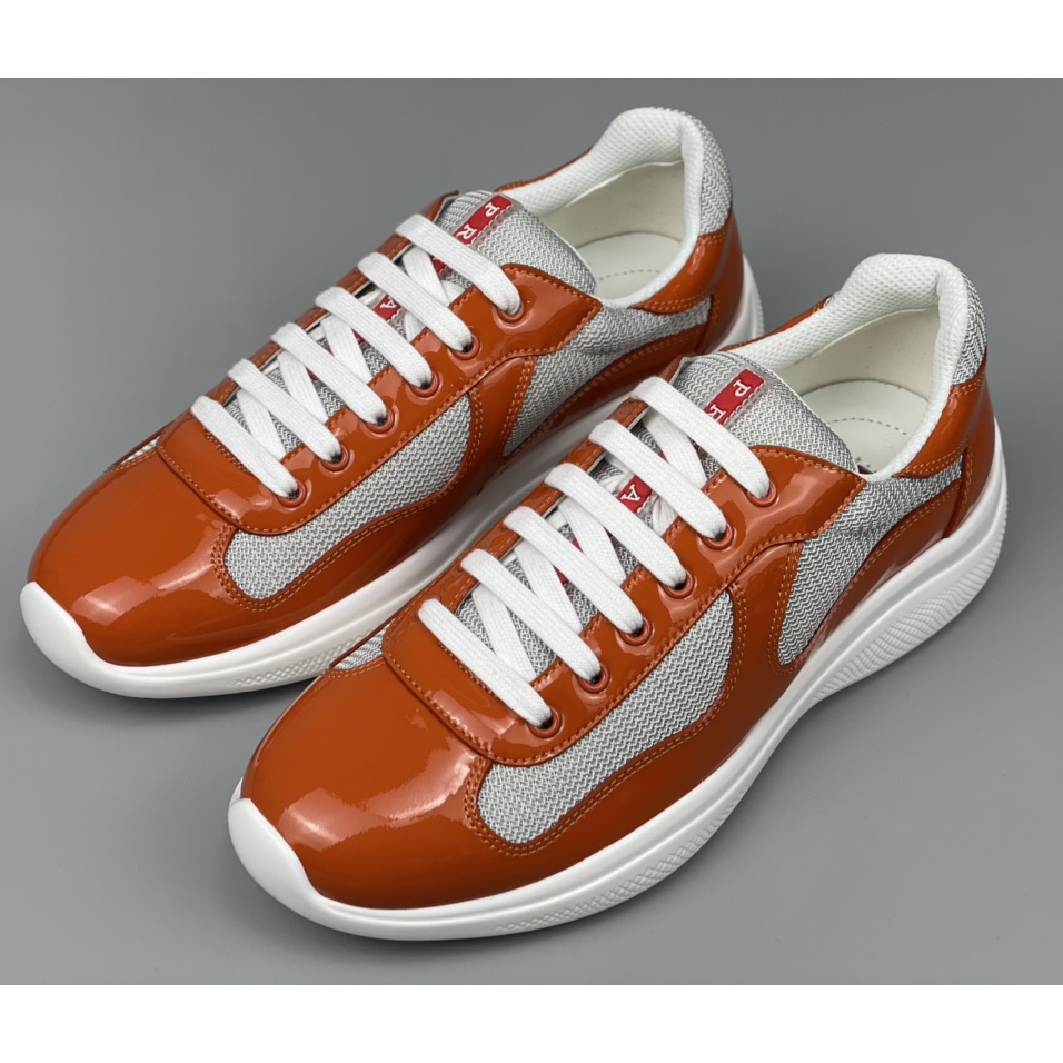 Prada America's Cup-Sneaker für Herren in Orange (nach britischer Größe) - EUR FASHION