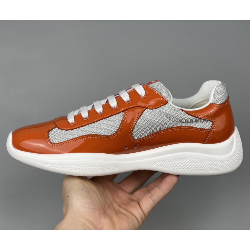 Prada America's Cup-Sneaker für Herren in Orange (nach britischer Größe) - EUR FASHION