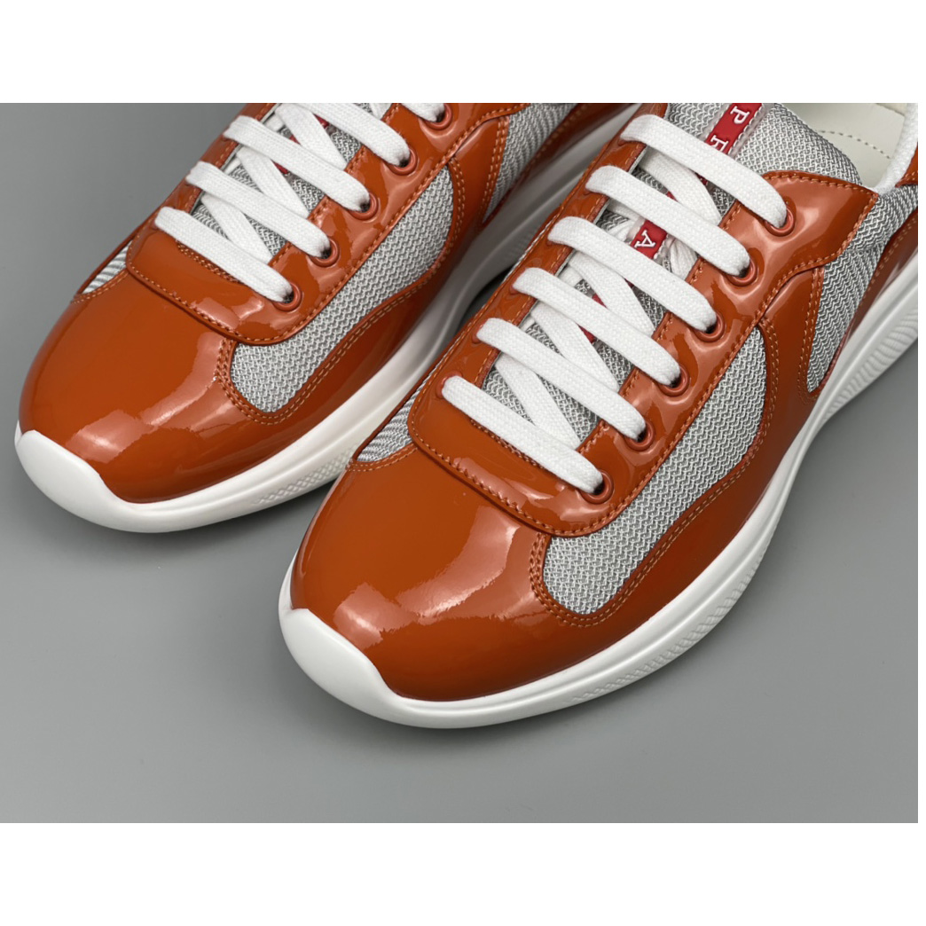 Prada America's Cup-Sneaker für Herren in Orange (nach britischer Größe) - EUR FASHION