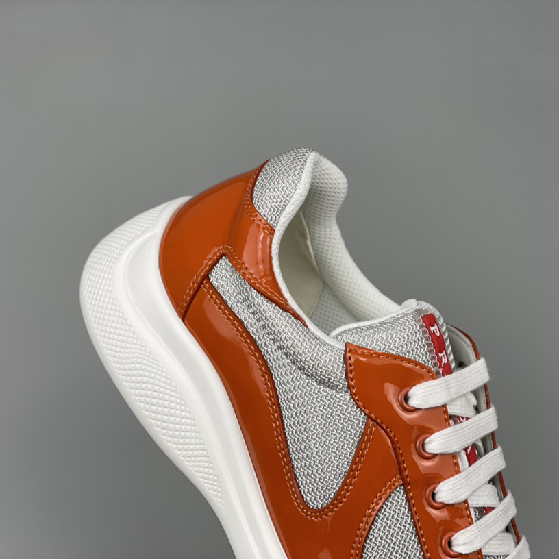Prada America's Cup-Sneaker für Herren in Orange (nach britischer Größe) - EUR FASHION