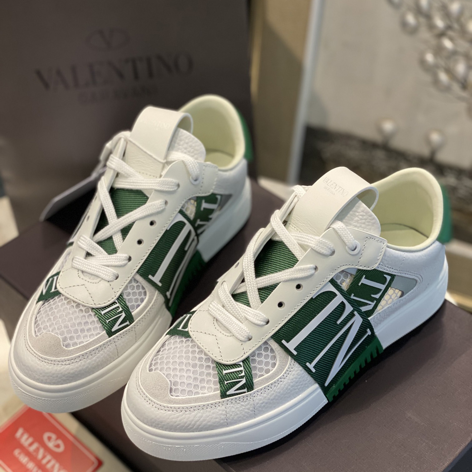 Valenti VL7N Low-Top-Sneaker aus Kalbsleder und Netzstoff mit Bändern - EUR FASHION