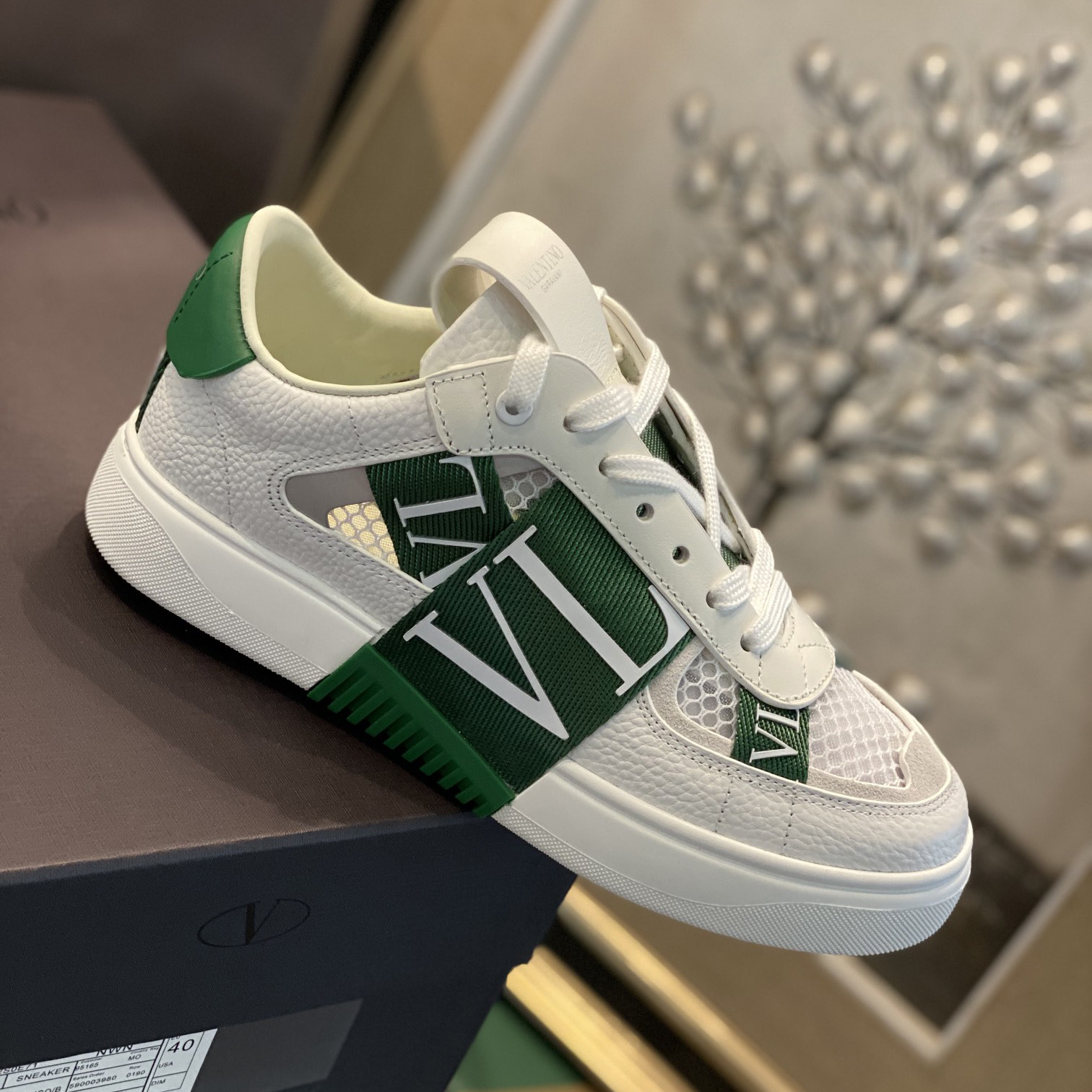 Valenti VL7N Low-Top-Sneaker aus Kalbsleder und Netzstoff mit Bändern - EUR FASHION