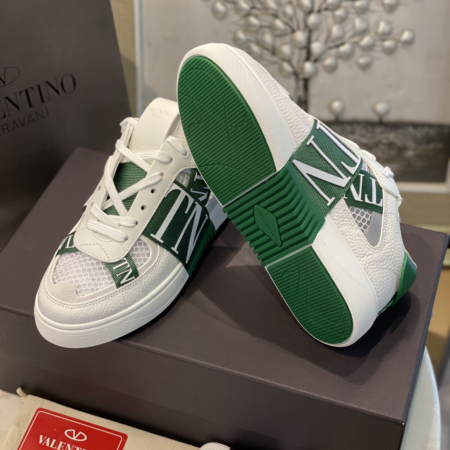 Valenti VL7N Low-Top-Sneaker aus Kalbsleder und Netzstoff mit Bändern - EUR FASHION