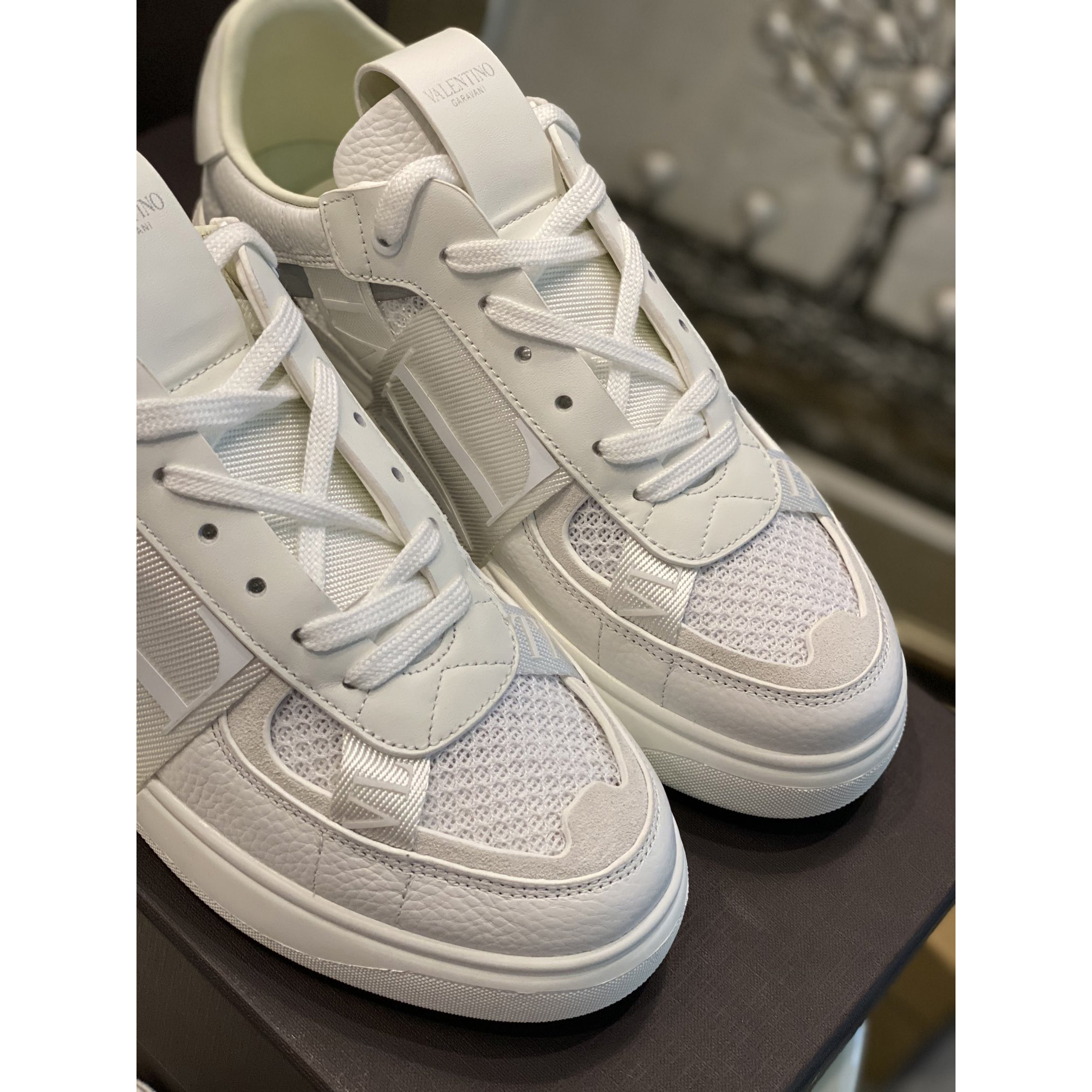 Valenti VL7N Low-Top-Sneaker aus Kalbsleder und Netzstoff mit Bändern - EUR FASHION