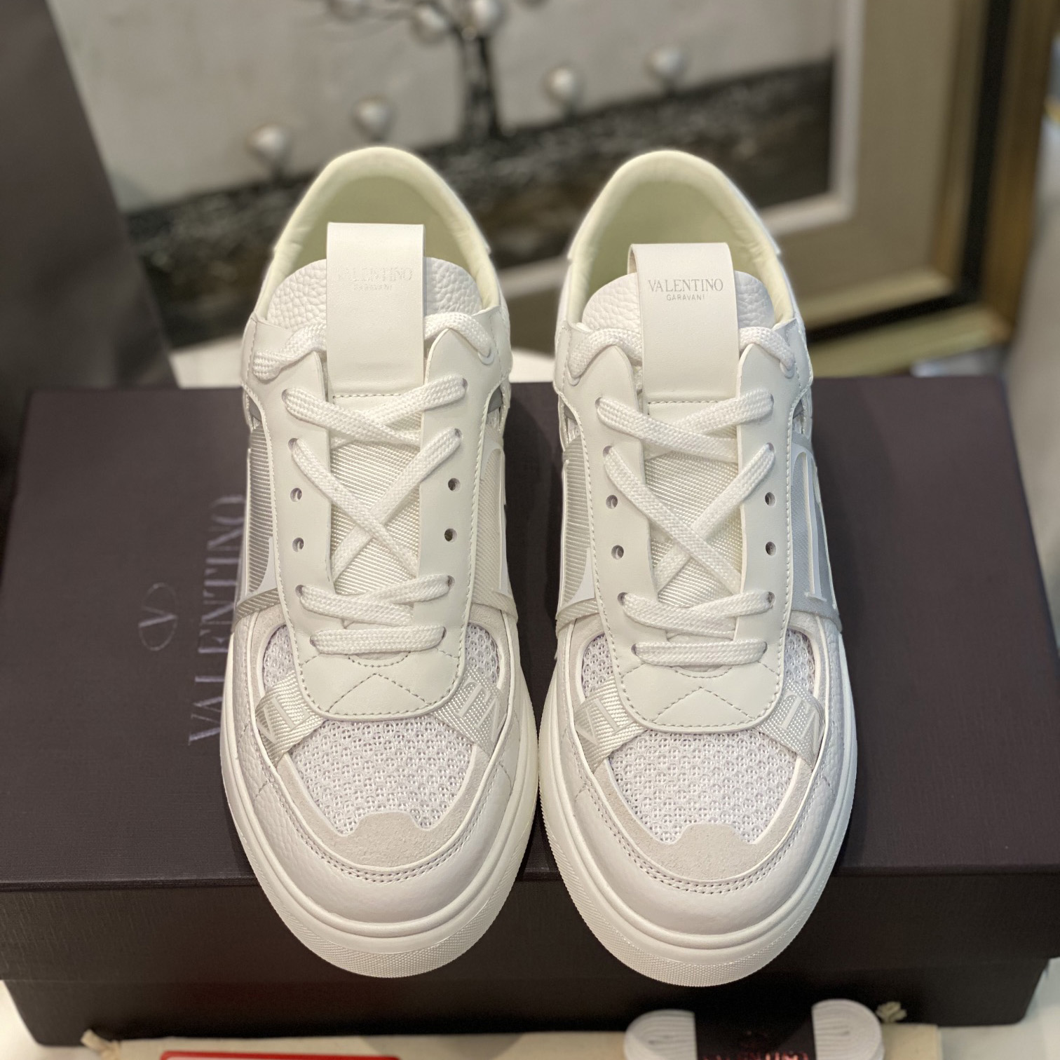 Valenti VL7N Low-Top-Sneaker aus Kalbsleder und Netzstoff mit Bändern - EUR FASHION