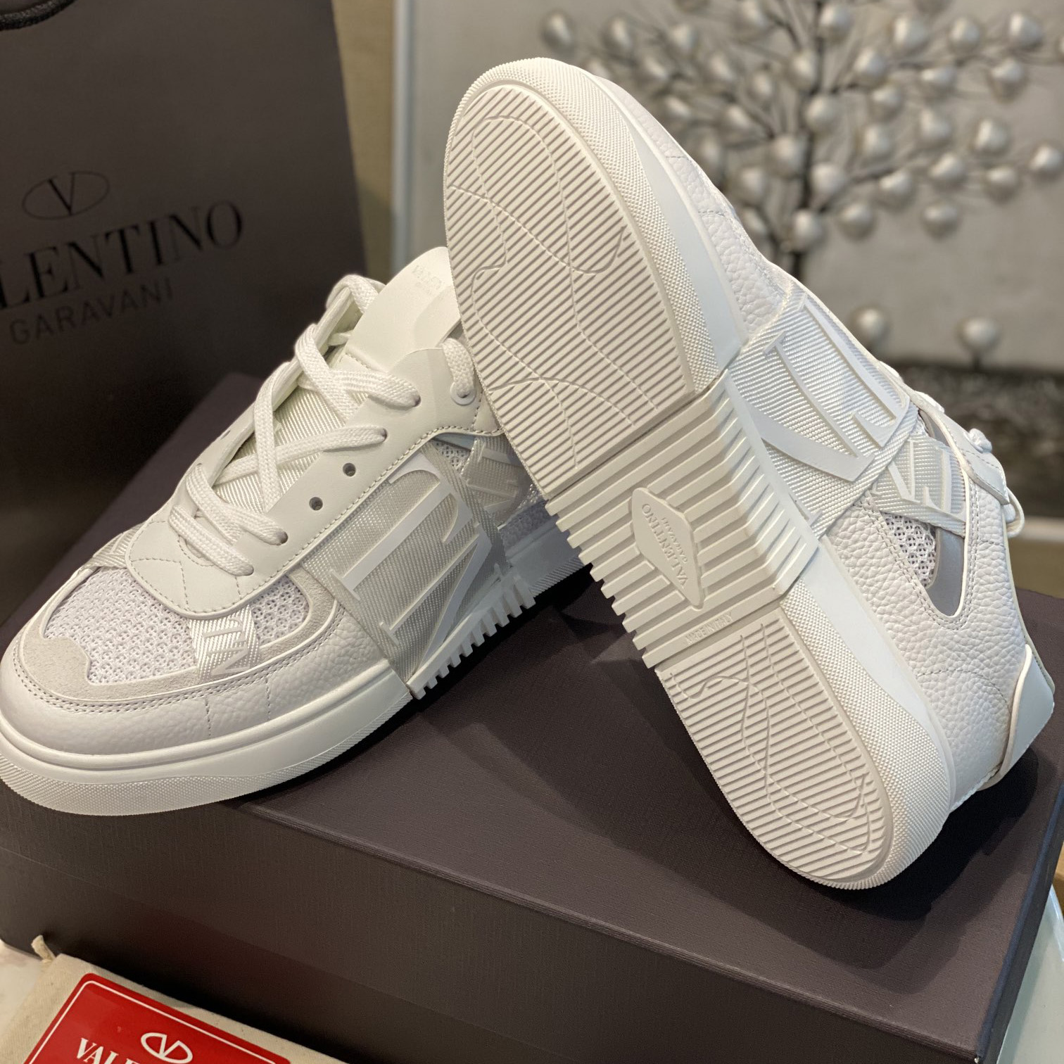 Valenti VL7N Low-Top-Sneaker aus Kalbsleder und Netzstoff mit Bändern - EUR FASHION