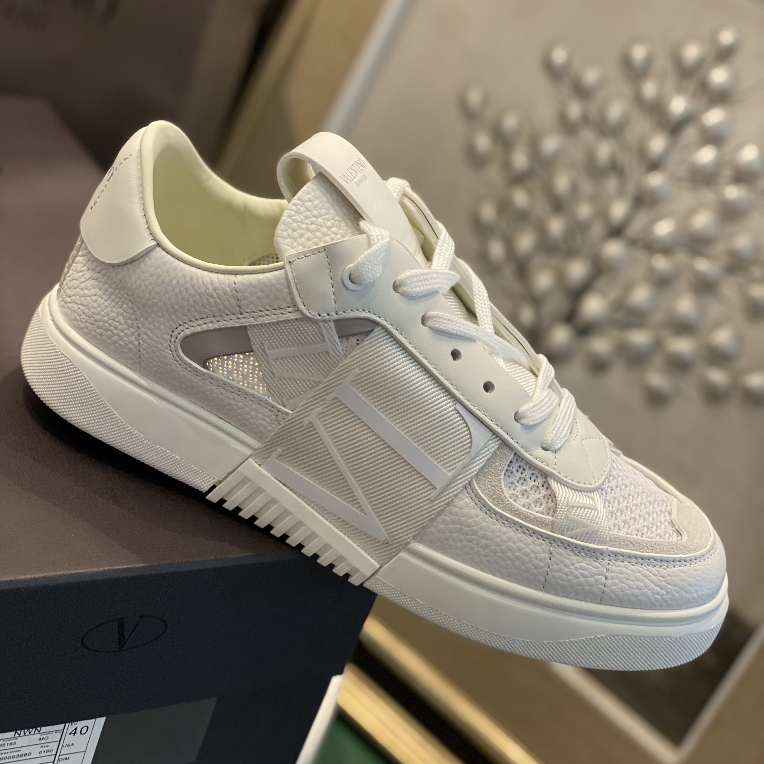 Valenti VL7N Low-Top-Sneaker aus Kalbsleder und Netzstoff mit Bändern - EUR FASHION