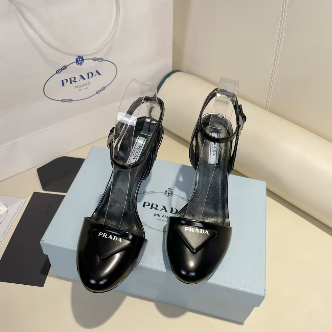 Prada Slingback-Pumps aus Lackleder - EUR FASHION