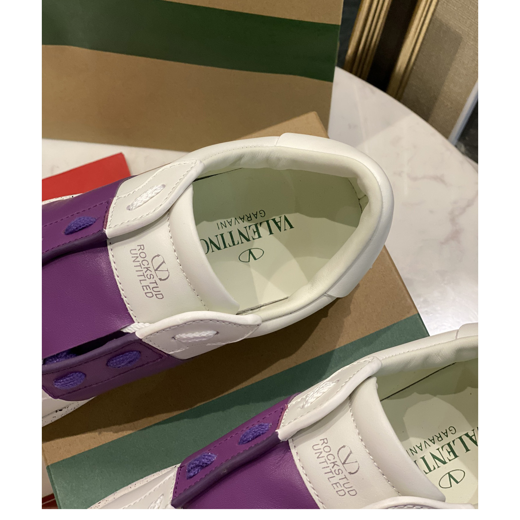 Valenti Open For A Change Sneaker aus biobasiertem Material in Weiß/Sunset Purple - EUR FASHION