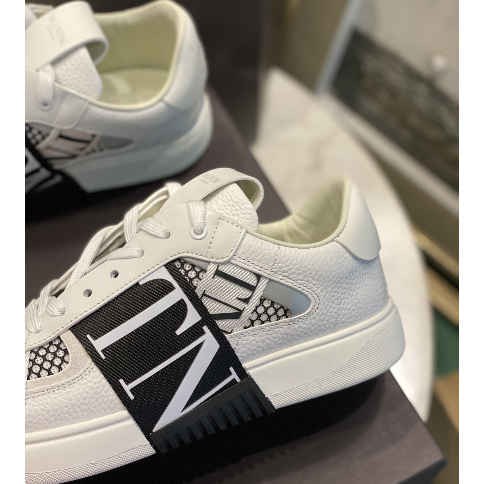 Valenti VL7N Low-Top-Sneaker aus Kalbsleder und Netzstoff mit Bändern - EUR FASHION