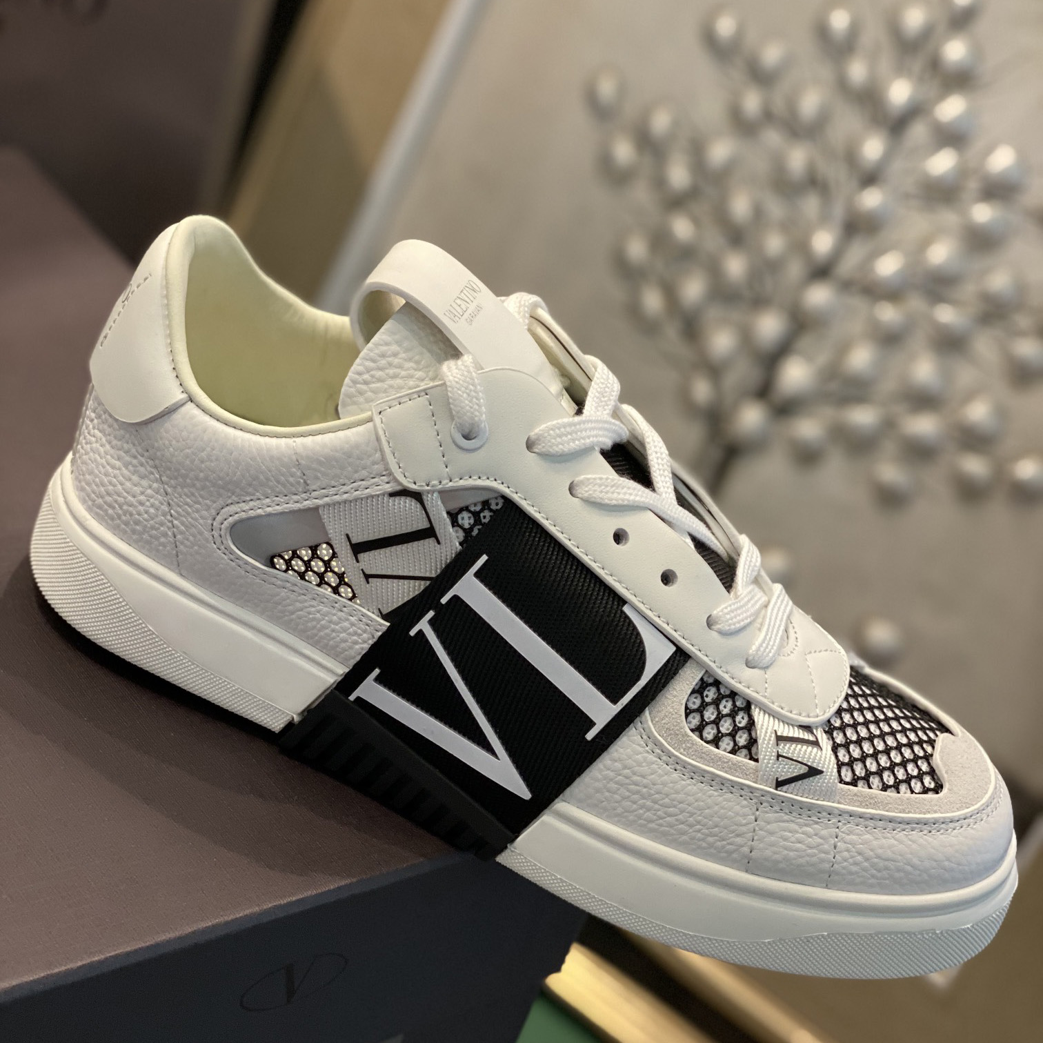 Valenti VL7N Low-Top-Sneaker aus Kalbsleder und Netzstoff mit Bändern - EUR FASHION