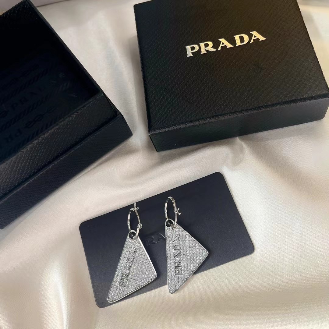 Prada-Ohrring mit Kristalllogo und Juwelen - EUR FASHION