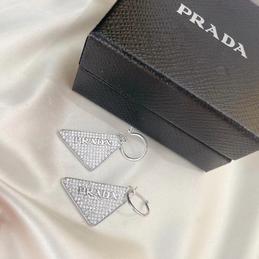Prada-Ohrring mit Kristalllogo und Juwelen - EUR FASHION
