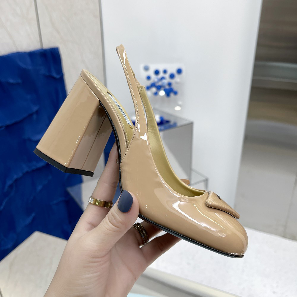 Prada Slingback-Pumps aus Lackleder - EUR FASHION