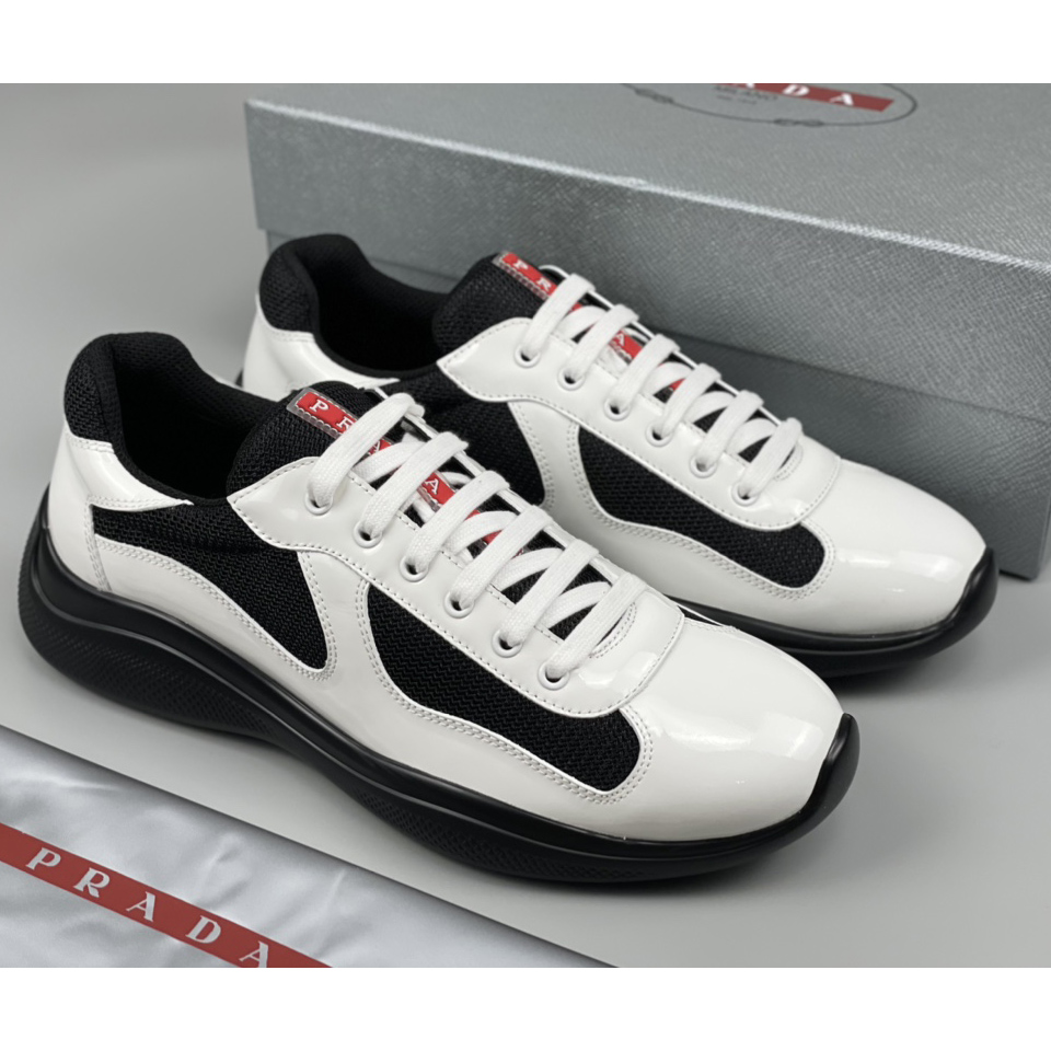 Prada America's Cup-Sneaker für Herren in Schwarz/Weiß - EUR FASHION