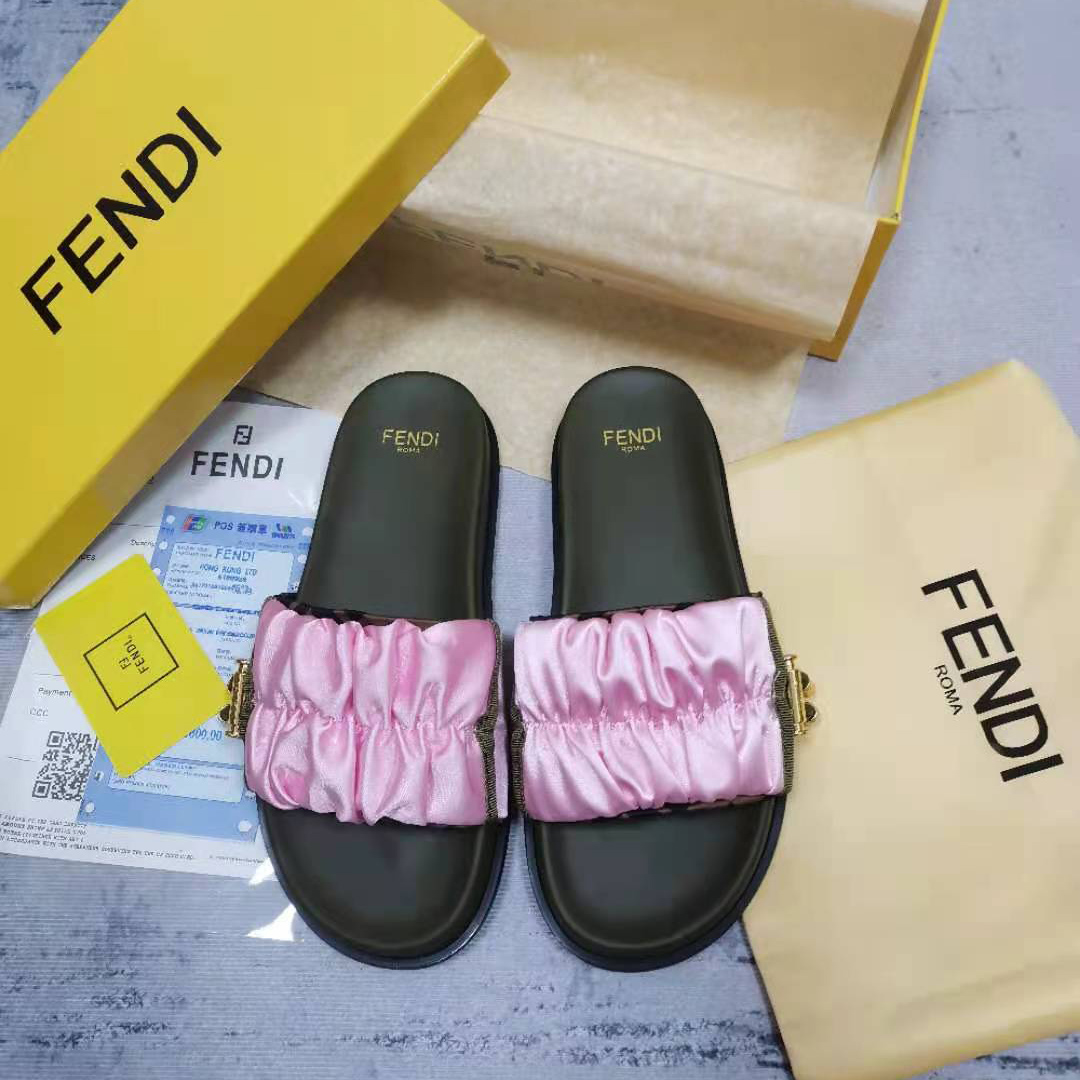 Fendi Fendi Feel rosa Satin-Slides - EUR FASHION