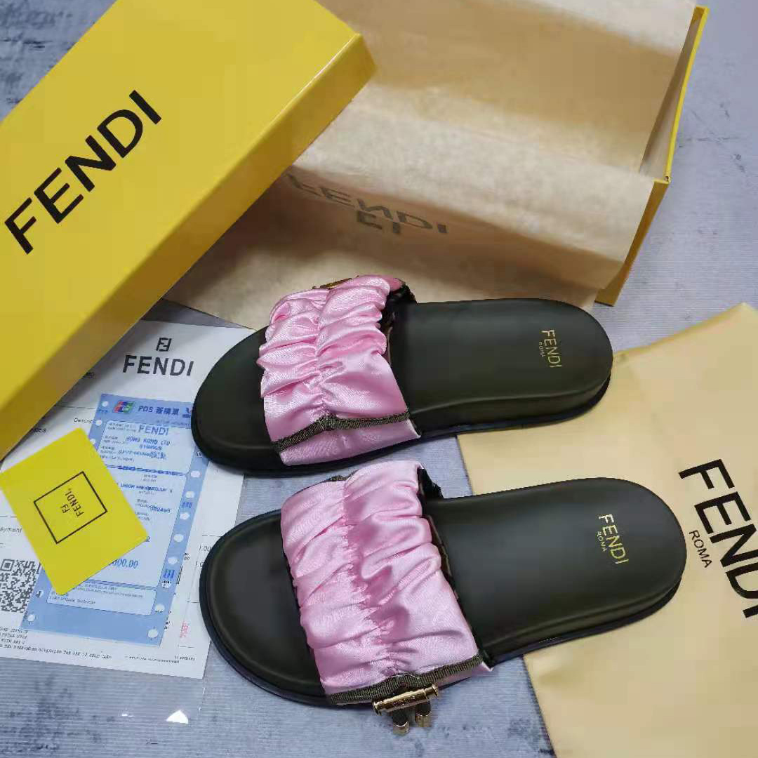 Fendi Fendi Feel rosa Satin-Slides - EUR FASHION