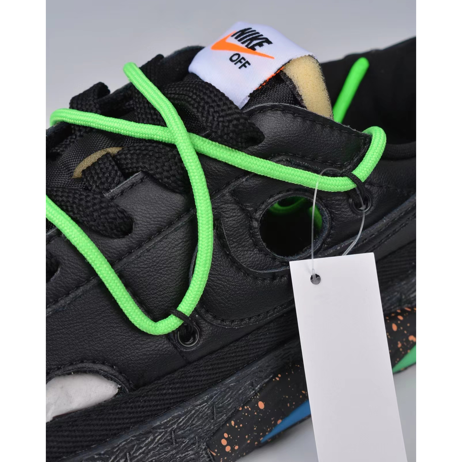 Off-White x Nike Blazer Low „Schwarzschwarz-Grün“ - EUR FASHION