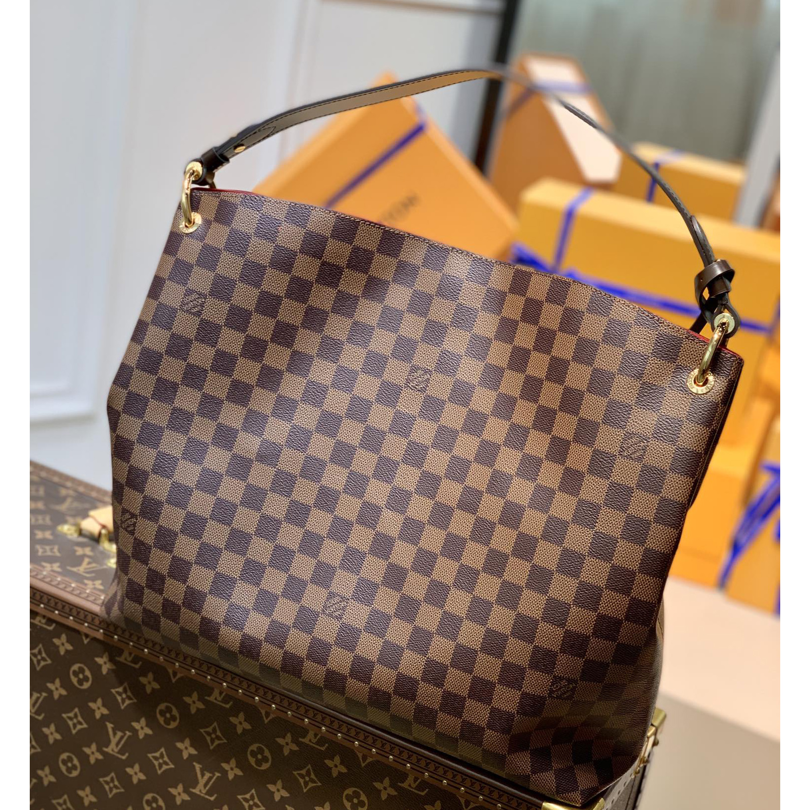 Louis Vuitton Anmutiger MM Hobo (41-35-14CM) - EUR FASHION