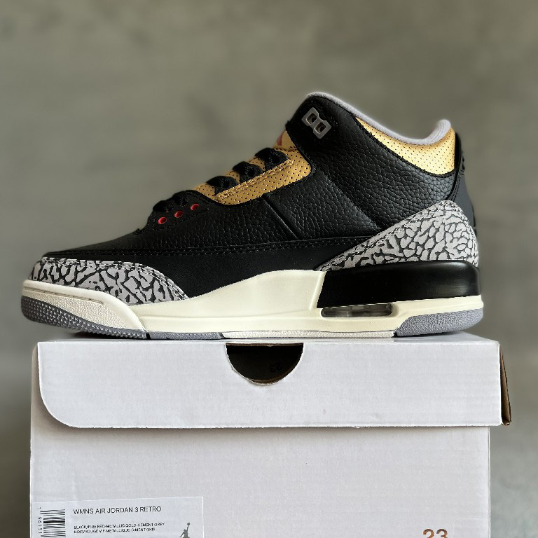 Jordan 3 Retro-Sneaker in Schwarz und Gold CK9246-067 - EUR FASHION