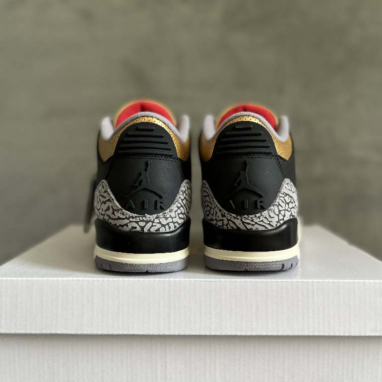 Jordan 3 Retro-Sneaker in Schwarz und Gold CK9246-067 - EUR FASHION