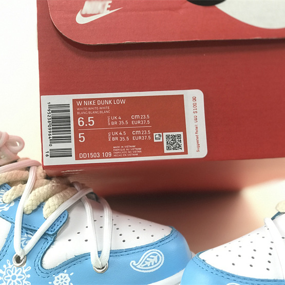 Nike SB Dunk Low Lot „Blau/Weiß Paisleye“ Sneaker DD1503-109 - EUR FASHION