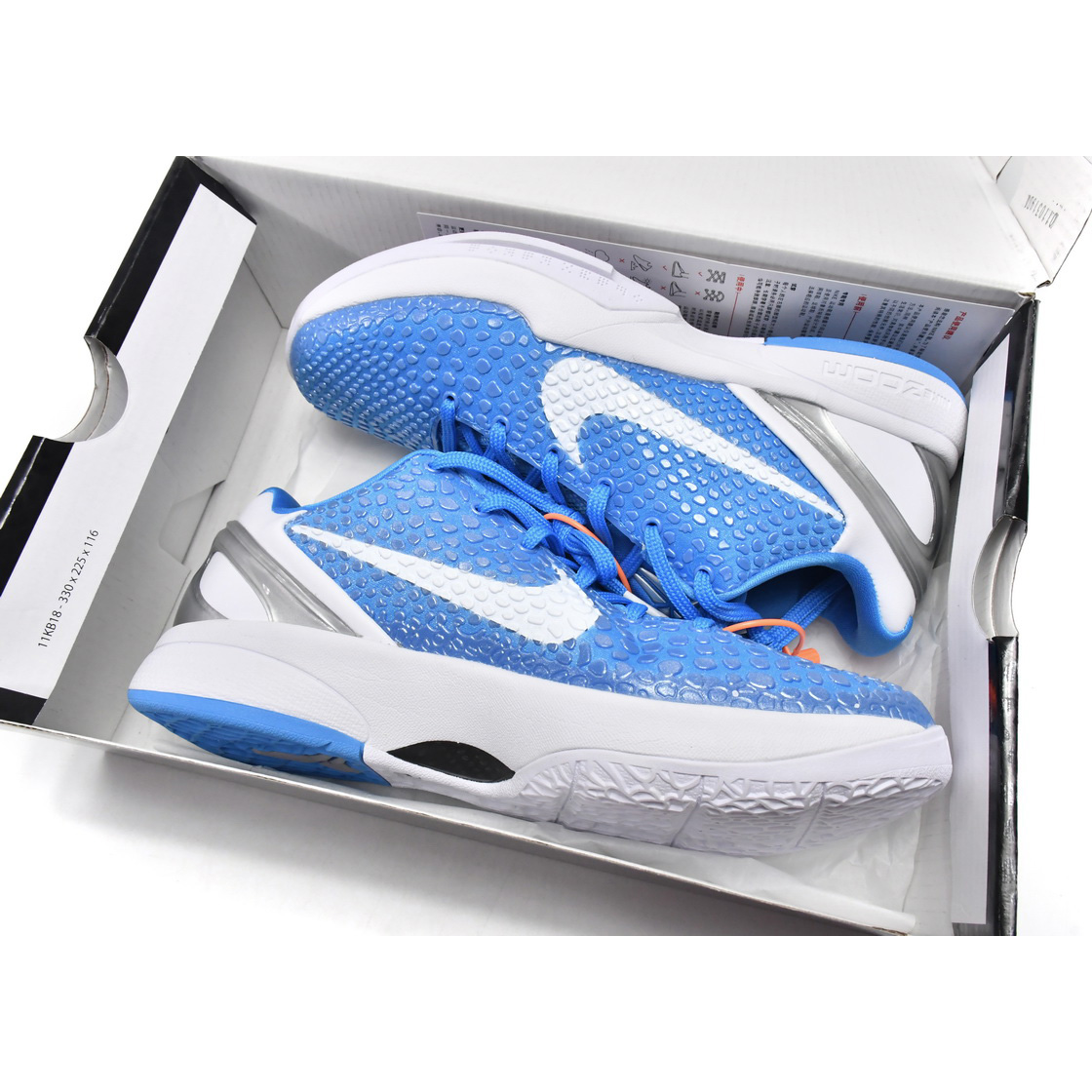 Nike Zoom Kobe VI TB North Carolina Blauer Sneaker 454142-004 - EUR FASHION