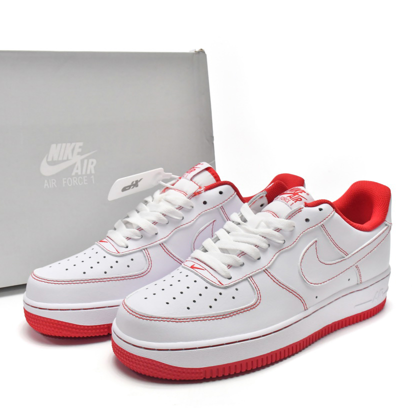 Nike Air Force 1 Low Contrast Stitch Roter Sneaker CV1724-100 - EUR FASHION